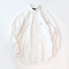 画像1: Ralph Lauren WHITE COTTON OXFORD B/D SHIRT (1)