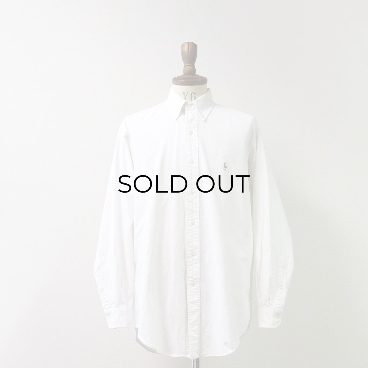 画像9: Ralph Lauren WHITE COTTON OXFORD B/D SHIRT (9)