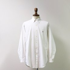 画像9: Ralph Lauren WHITE COTTON OXFORD B/D SHIRT (9)