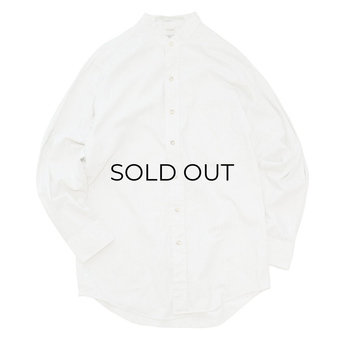 画像1: 80's VAN HEUSEN COTTON POLYESTER BAND COLLAR SHIRT (1)