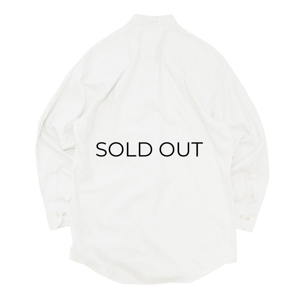 画像2: 80's VAN HEUSEN COTTON POLYESTER BAND COLLAR SHIRT (2)