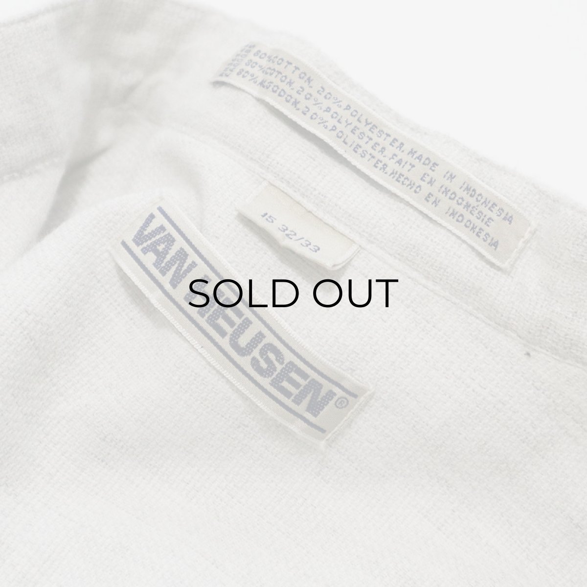 画像6: 80's VAN HEUSEN COTTON POLYESTER BAND COLLAR SHIRT (6)