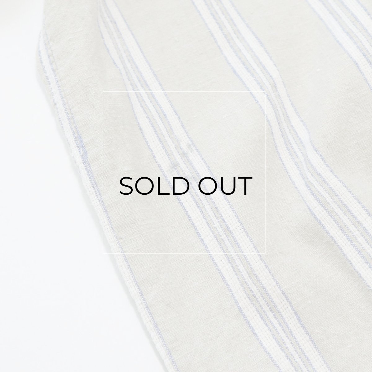 画像9: CLASSIC OLD WEST STYLES COTTON LINEN STRIPE COLLARLESS SHIRT (9)