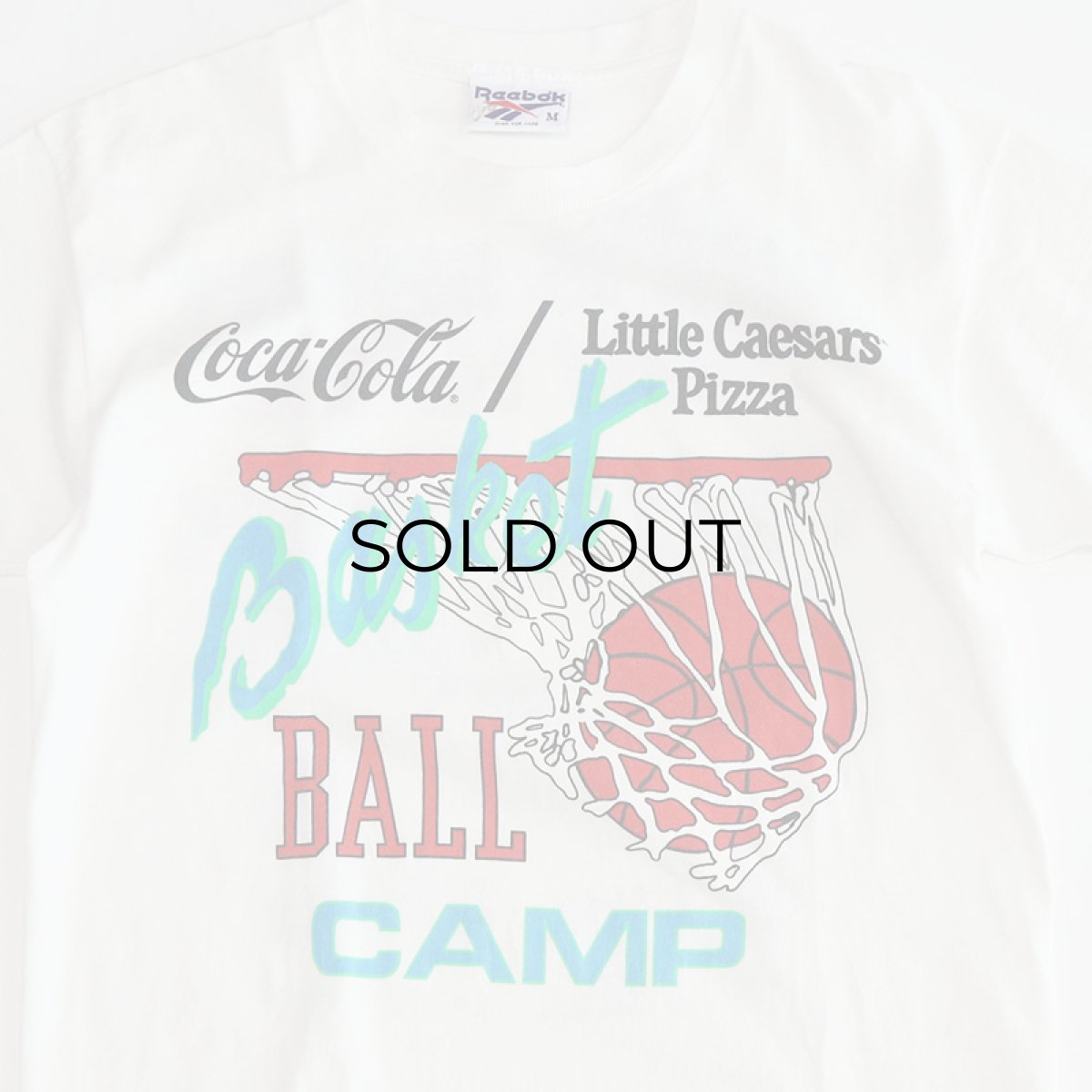 画像5: 90's Reebok COTTON W-PRINT S/S TEE "BASKETBALL CAMP" (5)