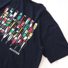 画像7: 90's nautica COTTON W-PRINT S/S POCKET TEE "nautica" (7)