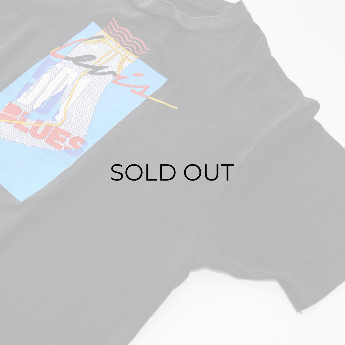 画像3: 80's-90's UNKNOWN BRAND COTTON PRINT S/S TEE "Levi's 501 BLUES" (3)