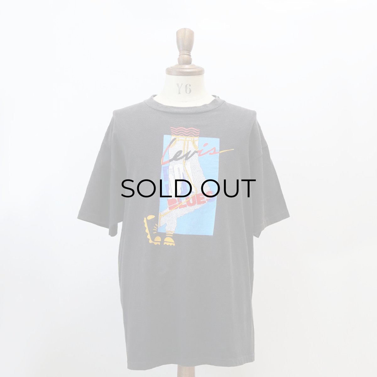 画像7: 80's-90's UNKNOWN BRAND COTTON PRINT S/S TEE "Levi's 501 BLUES" (7)