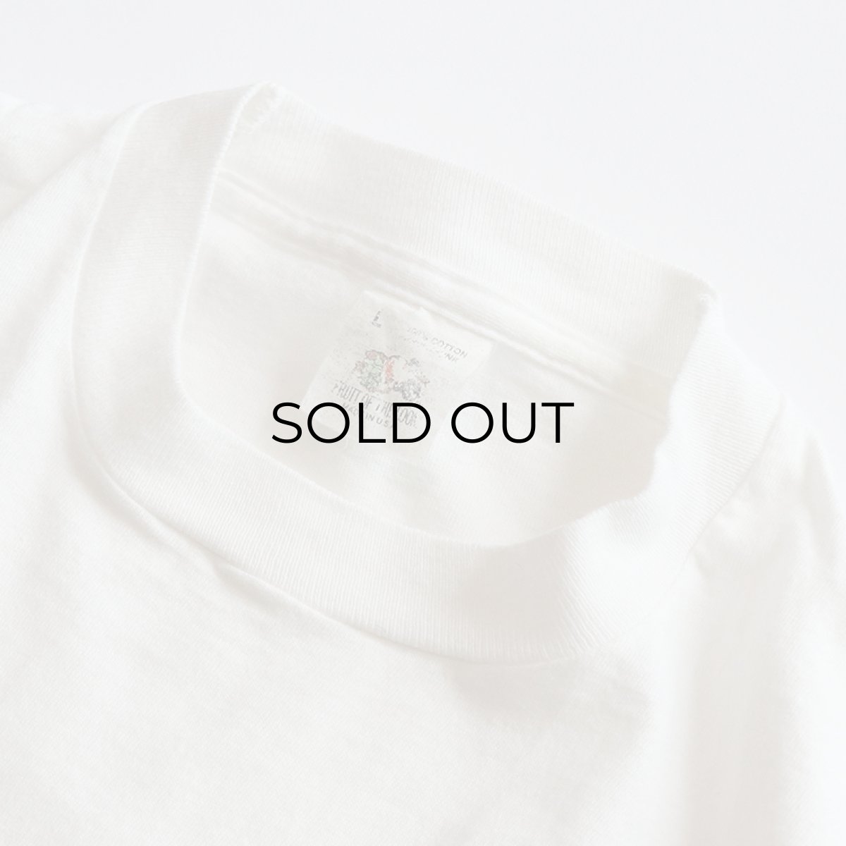 画像4: 80's FRUIT OF THE LOOM WHITE COTTON S/S POCKET TEE "MADE IN USA" (4)
