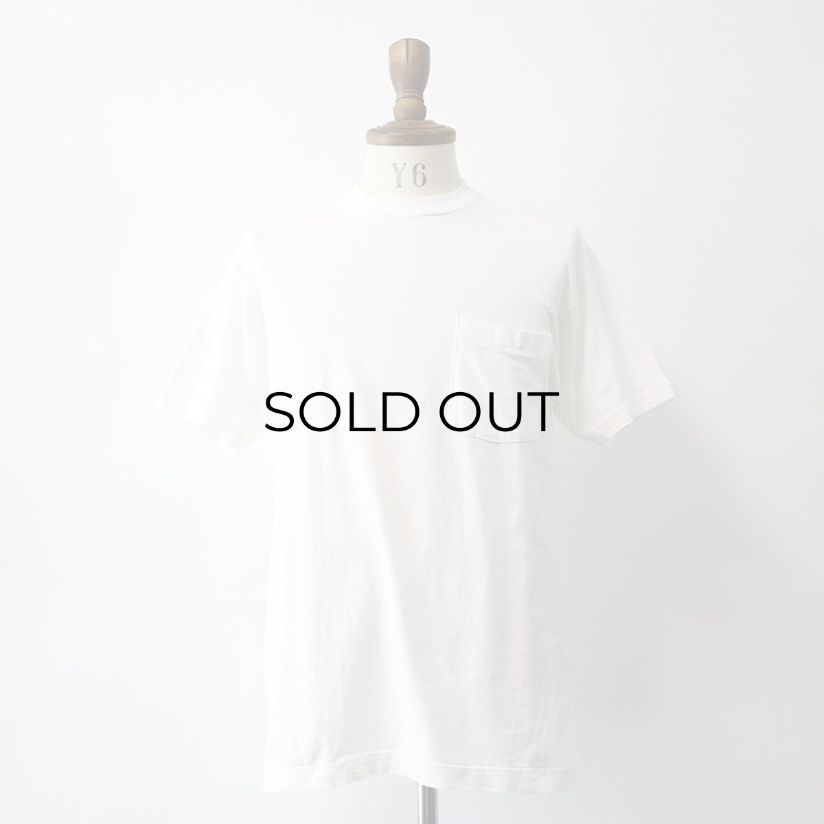 画像8: 80's FRUIT OF THE LOOM WHITE COTTON S/S POCKET TEE "MADE IN USA" (8)