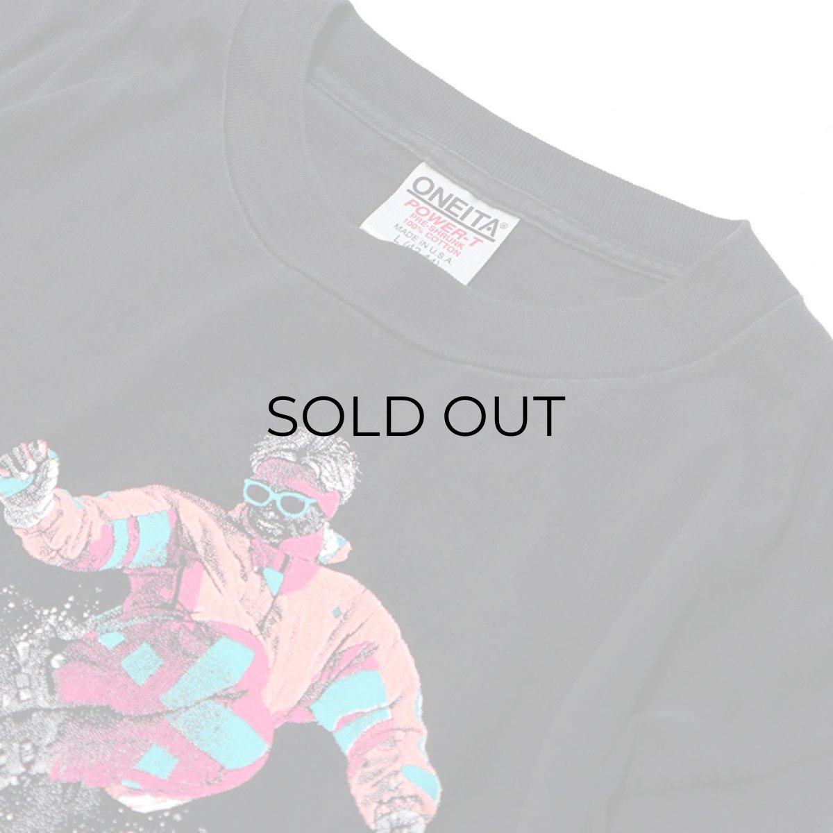 画像4: 〜90's ONEITA COTTON W-PRINT L/S TEE "BRECKENRIDGE" (4)