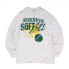 画像1: Hanes COTTON PRINT L/S TEE "HORNETS SOFT BALL" (1)