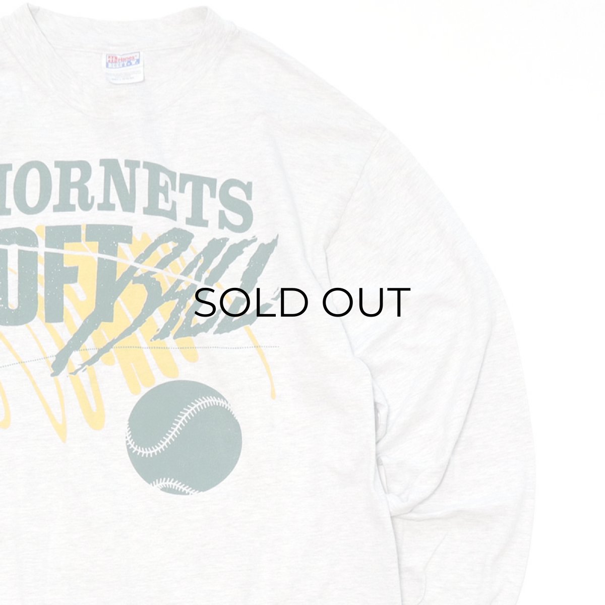 画像3: Hanes COTTON PRINT L/S TEE "HORNETS SOFT BALL" (3)