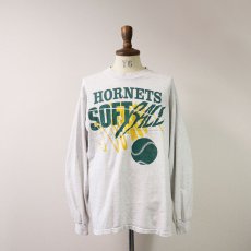 画像7: Hanes COTTON PRINT L/S TEE "HORNETS SOFT BALL" (7)