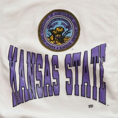 画像6: 80's-90's Hanes REVERSE WEAVE style PRINT CREW NECK SWEAT "KANSAS STATE" (6)