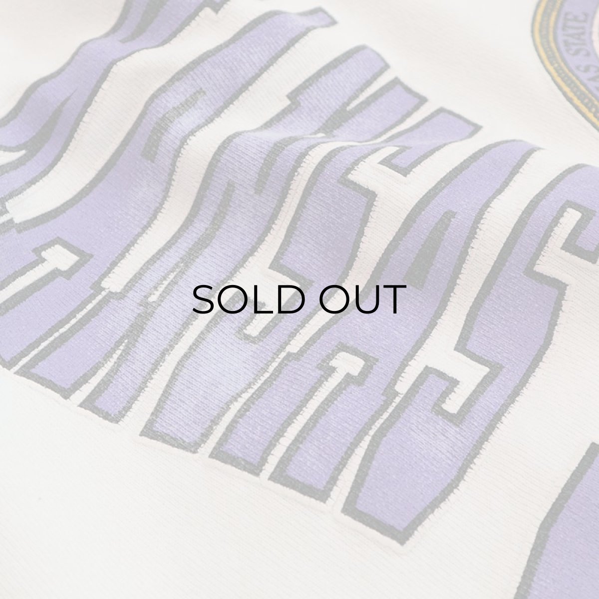 画像7: 80's-90's Hanes REVERSE WEAVE style PRINT CREW NECK SWEAT "KANSAS STATE" (7)