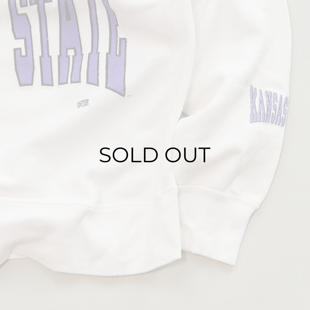 画像4: 80's-90's Hanes REVERSE WEAVE style PRINT CREW NECK SWEAT "KANSAS STATE" (4)