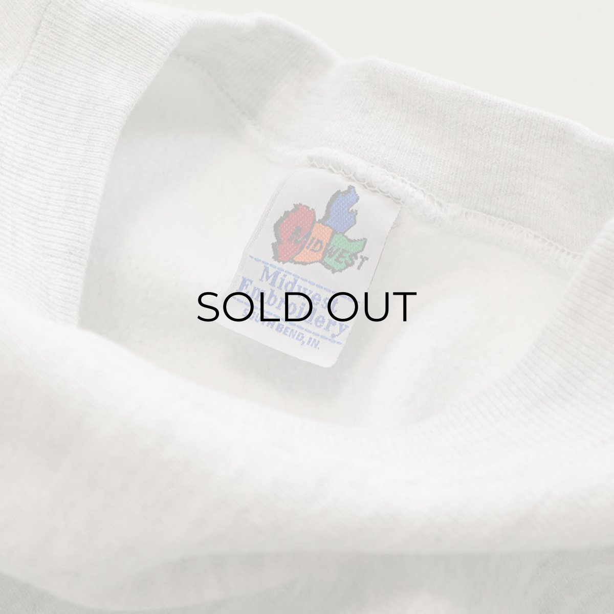 画像5: 〜90's Midwest Embroidery REVERSE WEAVE style EMBROIDERED CREW NECK SWEAT "J" (5)