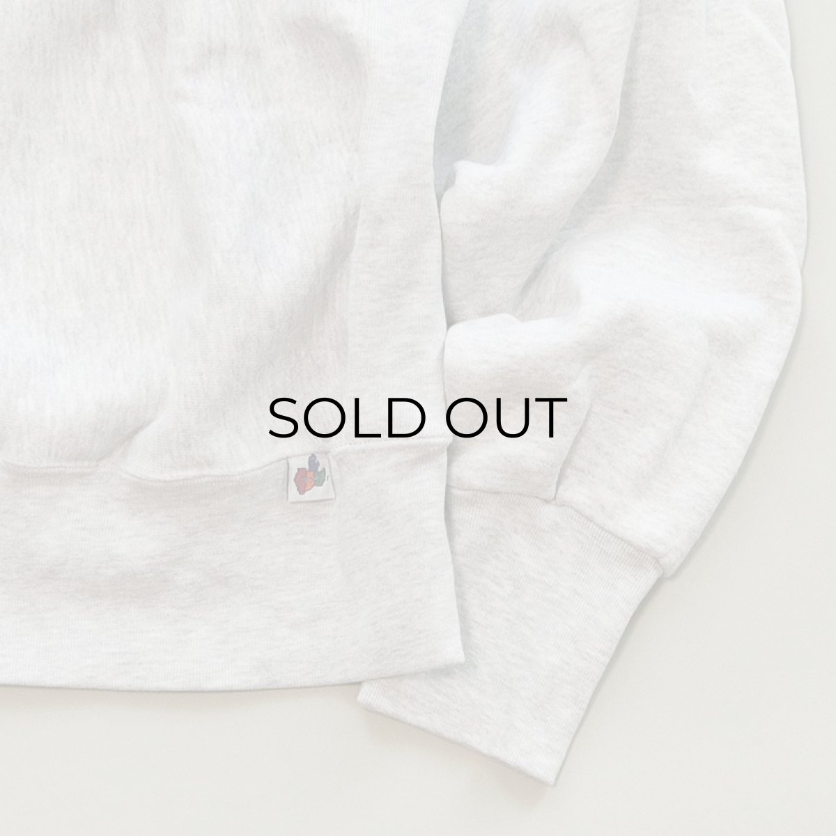 画像4: 〜90's Midwest Embroidery REVERSE WEAVE style EMBROIDERED CREW NECK SWEAT "J" (4)