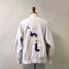 画像10: 〜90's RUGGED SWEATS REVERSE WEAVE style W-LETTERED CREW NECK SWEAT "TCU" (10)