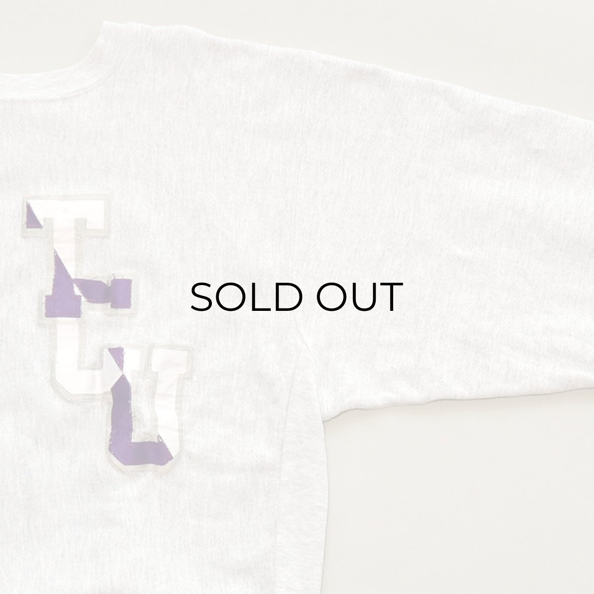 画像3: 〜90's RUGGED SWEATS REVERSE WEAVE style W-LETTERED CREW NECK SWEAT "TCU" (3)
