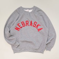 画像1: 〜70's UNKNOWN BRAND LETTERED CREW NECK SWEAT "NEBRASKA" (1)