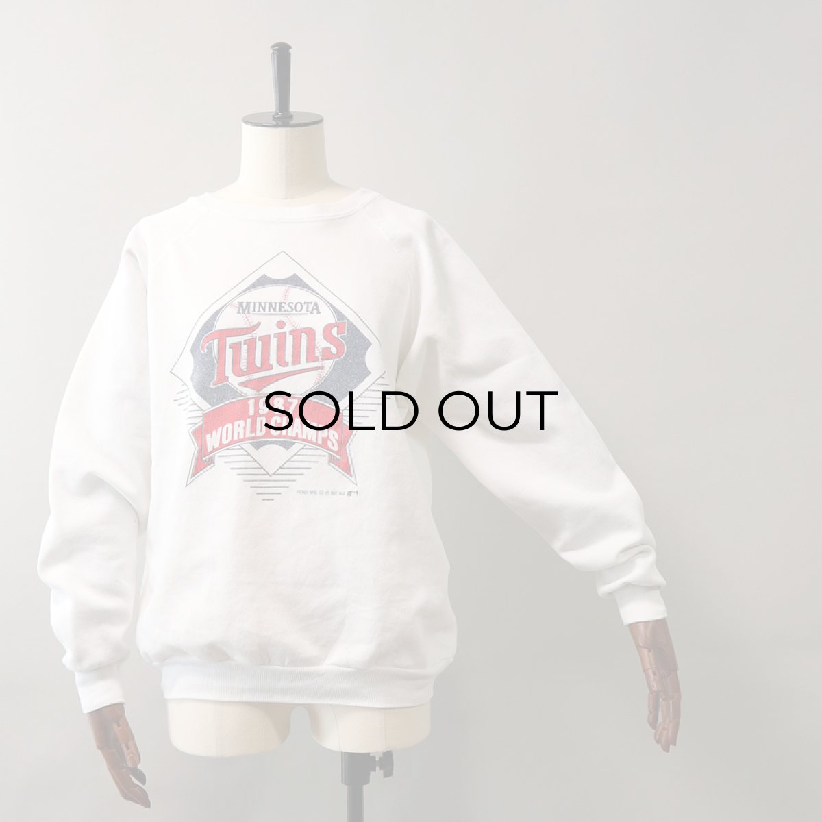 画像11: 80's TRENCH PRINT CREW NECK SWEAT "MINNESOTA Twins 1987 WORLD CHAMPS" (11)