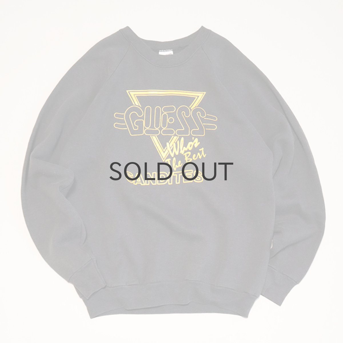 画像1: 80's-90's FRUIT OF THE LOOM PRINT CREW NECK SWEAT "GUESS" (1)