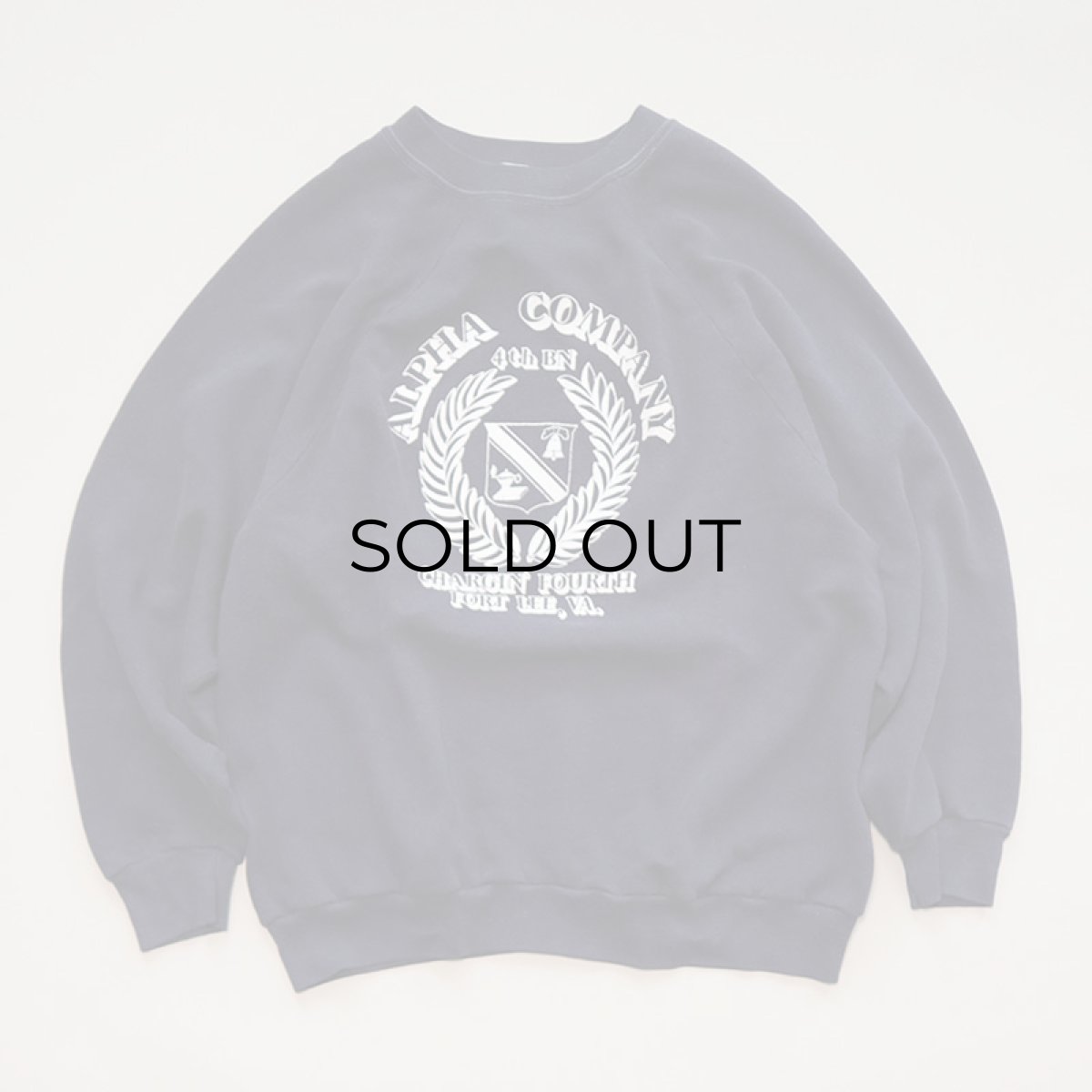 画像1: 80's sportswear PRINT CREW NECK SWEAT "ALPHA COMPANY 4th BN" (1)