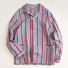 画像1: OLD Dceiklang COTTON STRIPE EURO PAJAMA SHIRT (1)