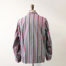 画像5: OLD Dceiklang COTTON STRIPE EURO PAJAMA SHIRT (5)