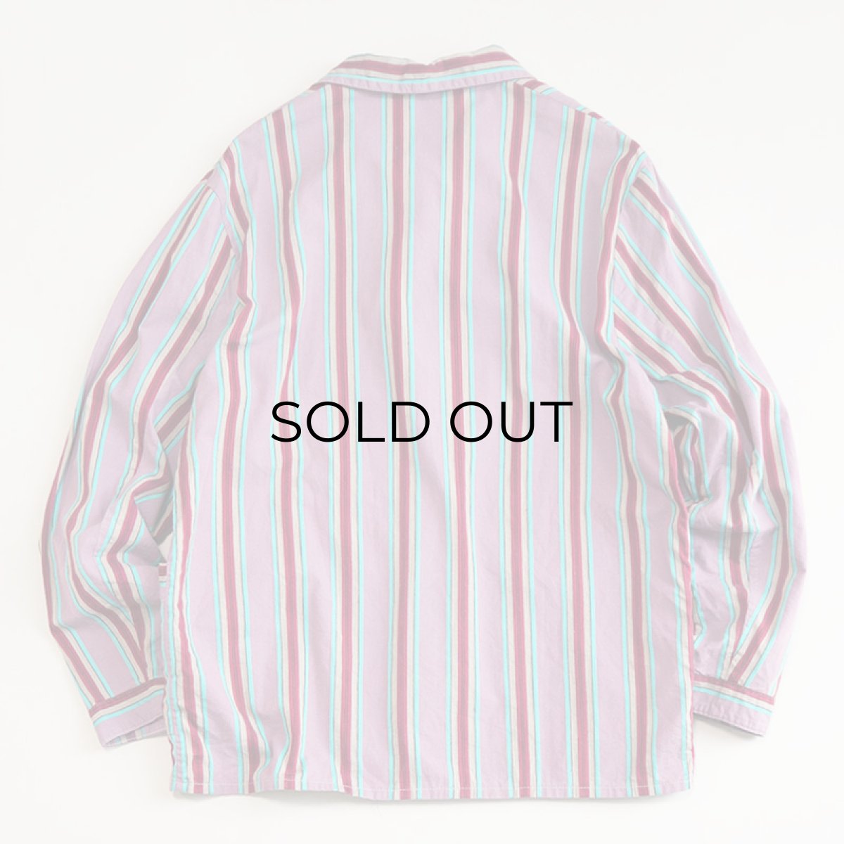 画像2: OLD Dceiklang COTTON STRIPE EURO PAJAMA SHIRT (2)