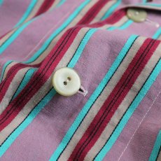 画像10: OLD Dceiklang COTTON STRIPE EURO PAJAMA SHIRT (10)