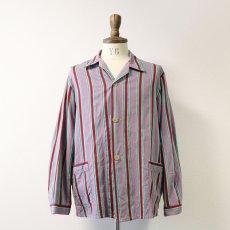 画像3: OLD Dceiklang COTTON STRIPE EURO PAJAMA SHIRT (3)