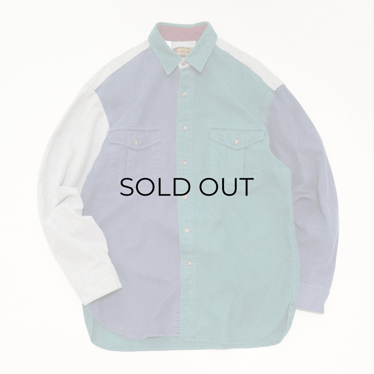 画像2: 〜90's Eddie Bauer COTTON CHAMOIS CLOTH CRAZY PATTERN SHIRT (2)