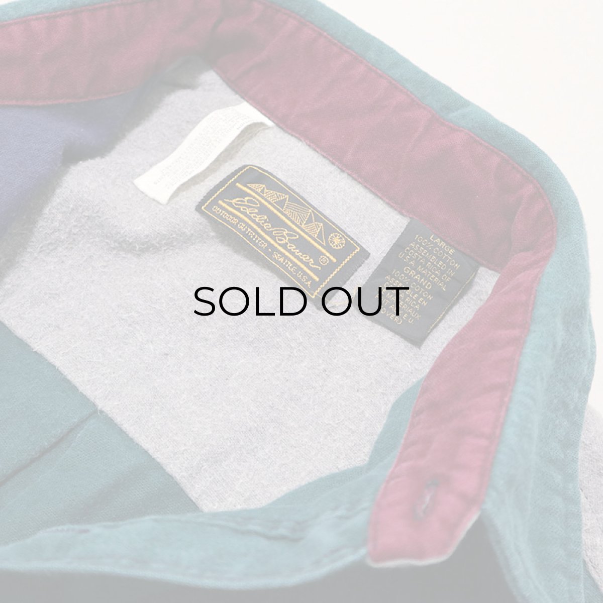 画像6: 〜90's Eddie Bauer COTTON CHAMOIS CLOTH CRAZY PATTERN SHIRT (6)