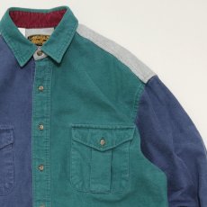 画像4: 〜90's Eddie Bauer COTTON CHAMOIS CLOTH CRAZY PATTERN SHIRT (4)