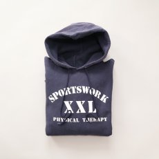 画像2: 〜90's Lee REVERSE WEAVE style PRINT SWEAT PULLOVER PARKA "SPORTSWORK" (2)