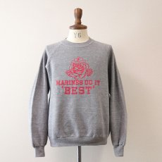 画像1: 80's JERZEES PRINT CREW NECK SWEAT "MARINES DO IT 'BEST'" (1)