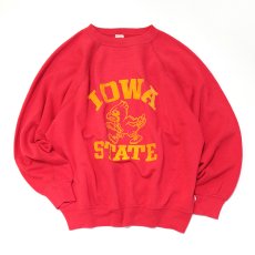 画像5: 〜80's ALTEX FLOCKY PRINT CREW NECK SWEAT "IOWA STATE" (5)