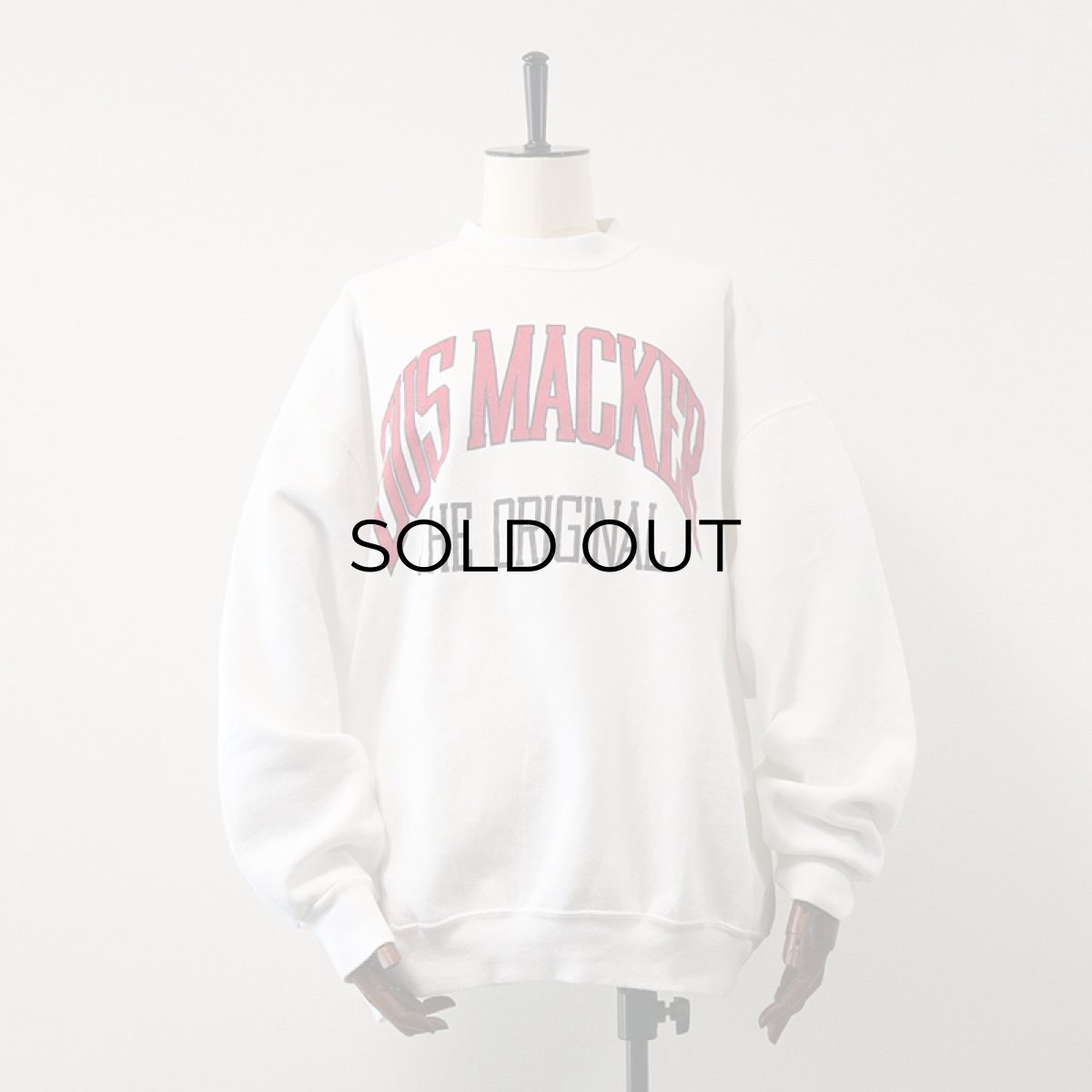 画像4: 〜90's WOLF PRINT CREW NECK SWEAT "GUS MACKER" (4)