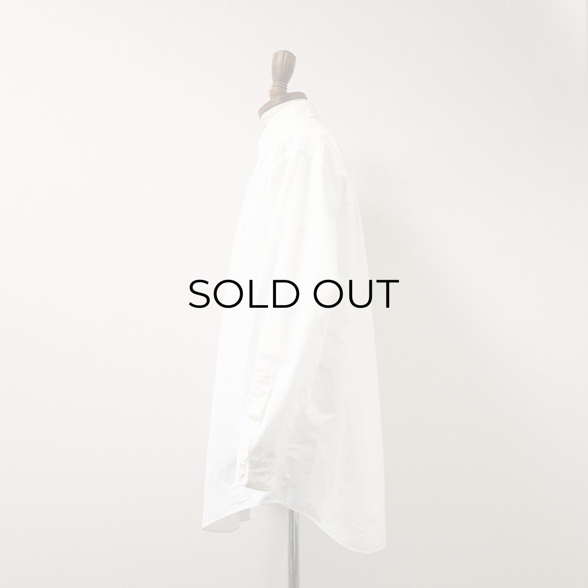 画像2: 90's Ralph Lauren WHITE COTTON OXFORD B/D SHIRT (2)