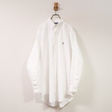 画像7: 90's Ralph Lauren WHITE COTTON OXFORD B/D SHIRT (7)