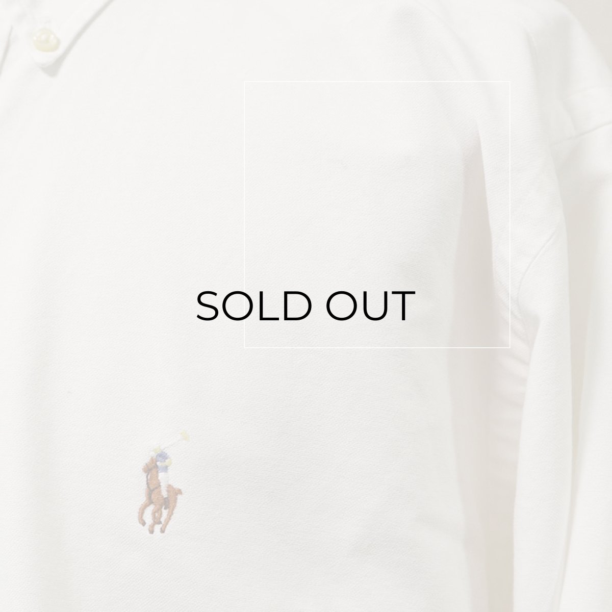 画像13: 90's Ralph Lauren WHITE COTTON OXFORD B/D SHIRT (13)