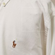 画像13: 90's Ralph Lauren WHITE COTTON OXFORD B/D SHIRT (13)