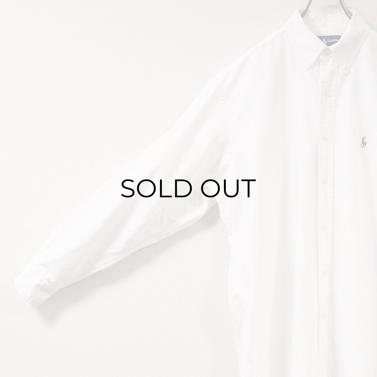 画像9: 90's Ralph Lauren WHITE COTTON OXFORD B/D SHIRT (9)