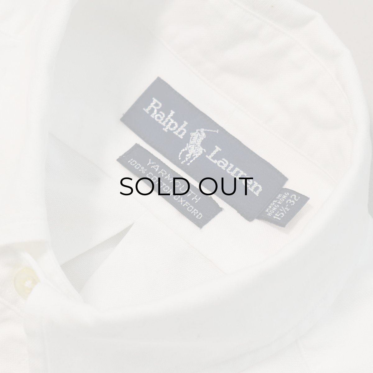 画像10: 90's Ralph Lauren WHITE COTTON OXFORD B/D SHIRT (10)