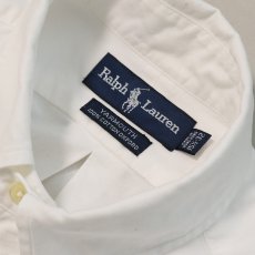 画像10: 90's Ralph Lauren WHITE COTTON OXFORD B/D SHIRT (10)