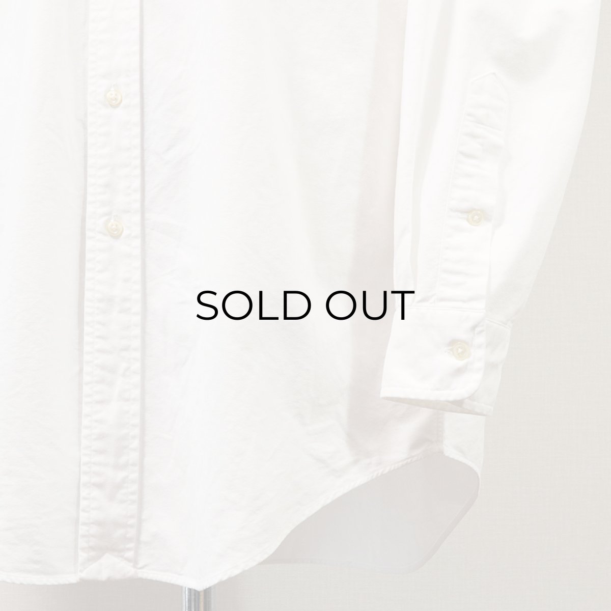 画像5: 90's Ralph Lauren WHITE COTTON OXFORD B/D SHIRT (5)