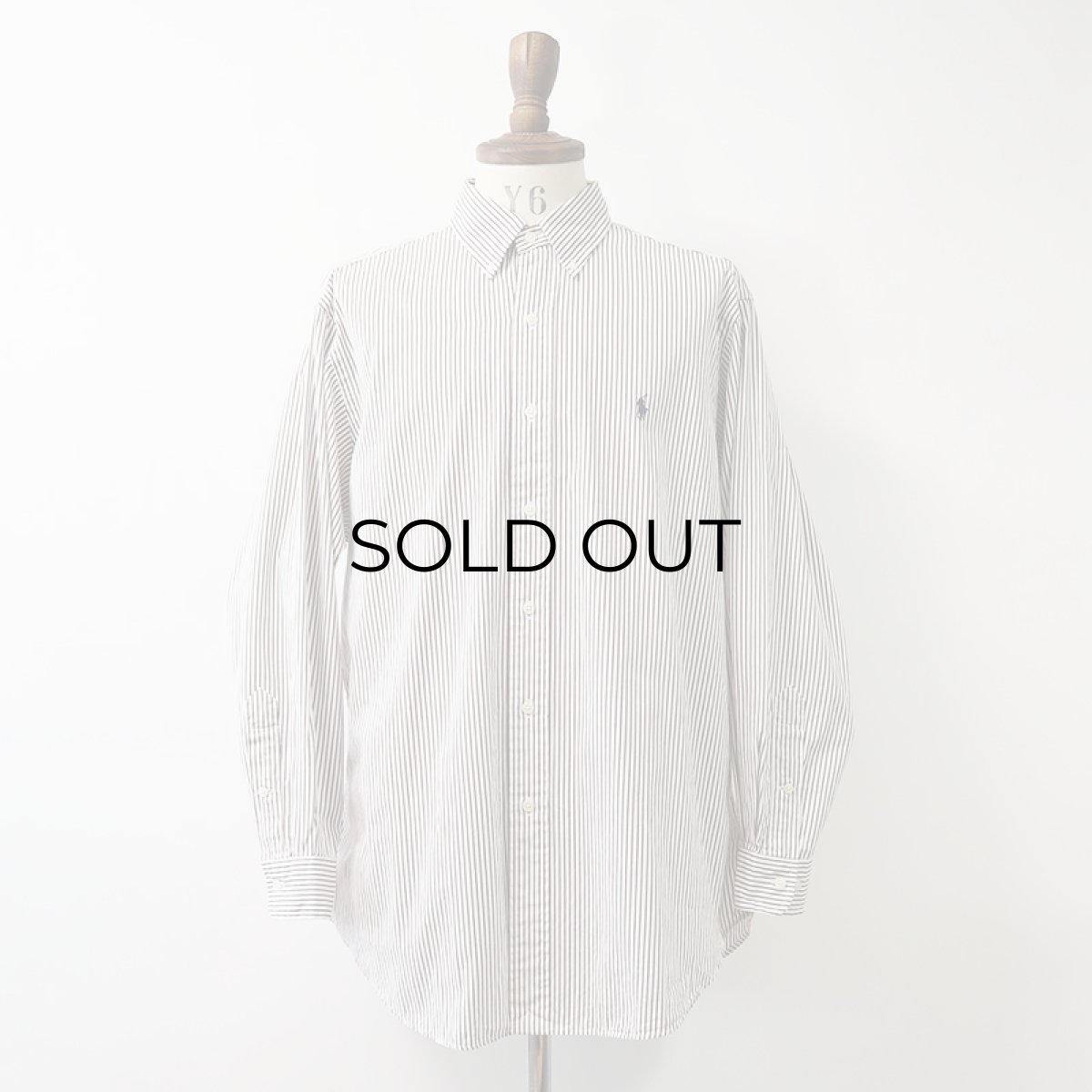 画像1: Ralph Lauren COTTON STRIPE B/D SHIRT (1)