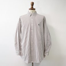 画像1: Ralph Lauren COTTON STRIPE B/D SHIRT (1)